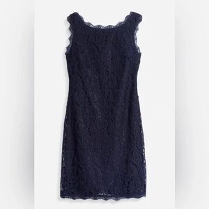 Skies Are Blue - Emesa Lace Dress - Navy, XL